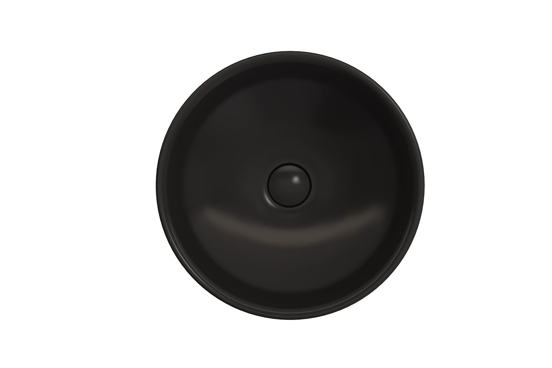 BOCCHI Venezia 16" Round Vessel Fireclay Bathroom Sink, Matte Black, 1120-004-0125