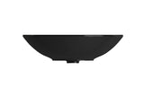 BOCCHI Venezia 16" Round Vessel Fireclay Bathroom Sink, Black, 1120-005-0125