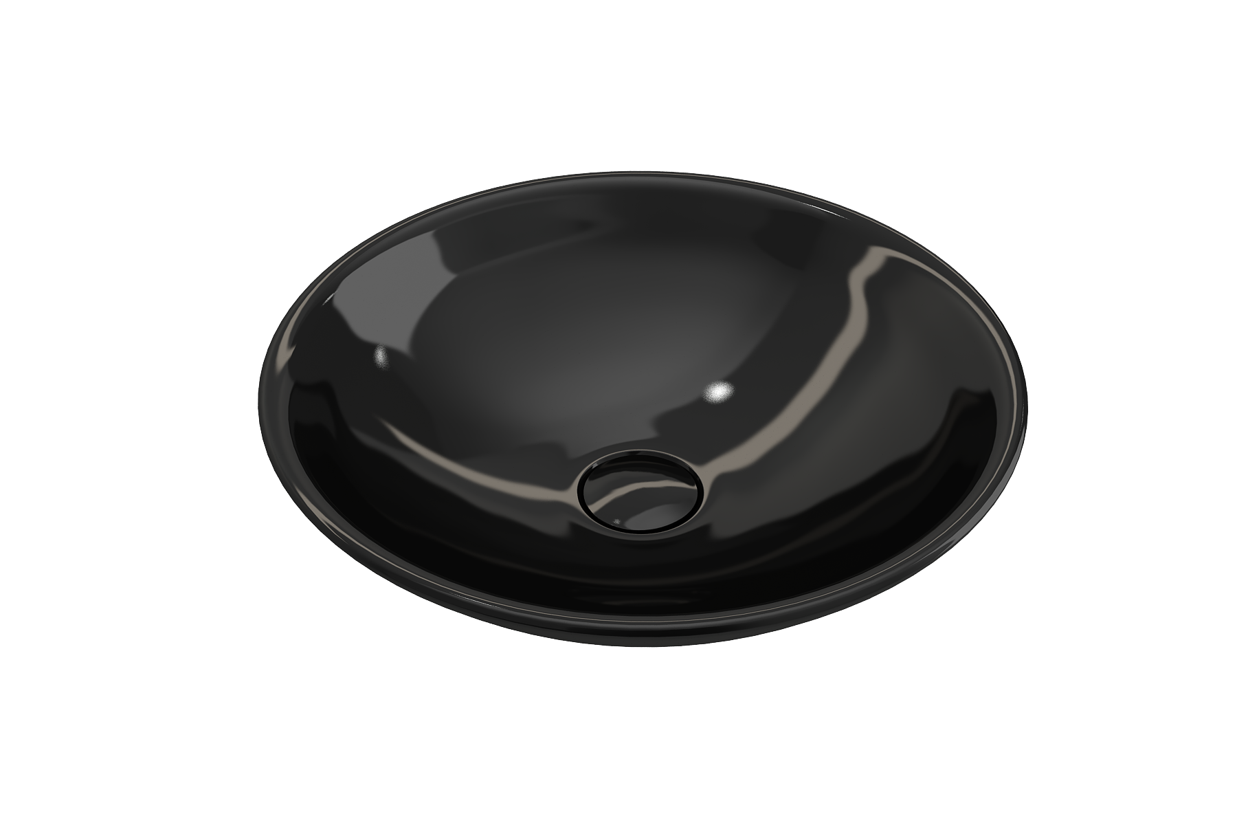 BOCCHI Venezia 16" Round Vessel Fireclay Bathroom Sink, Black, 1120-005-0125