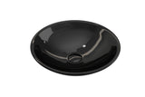 BOCCHI Venezia 16" Round Vessel Fireclay Bathroom Sink, Black, 1120-005-0125