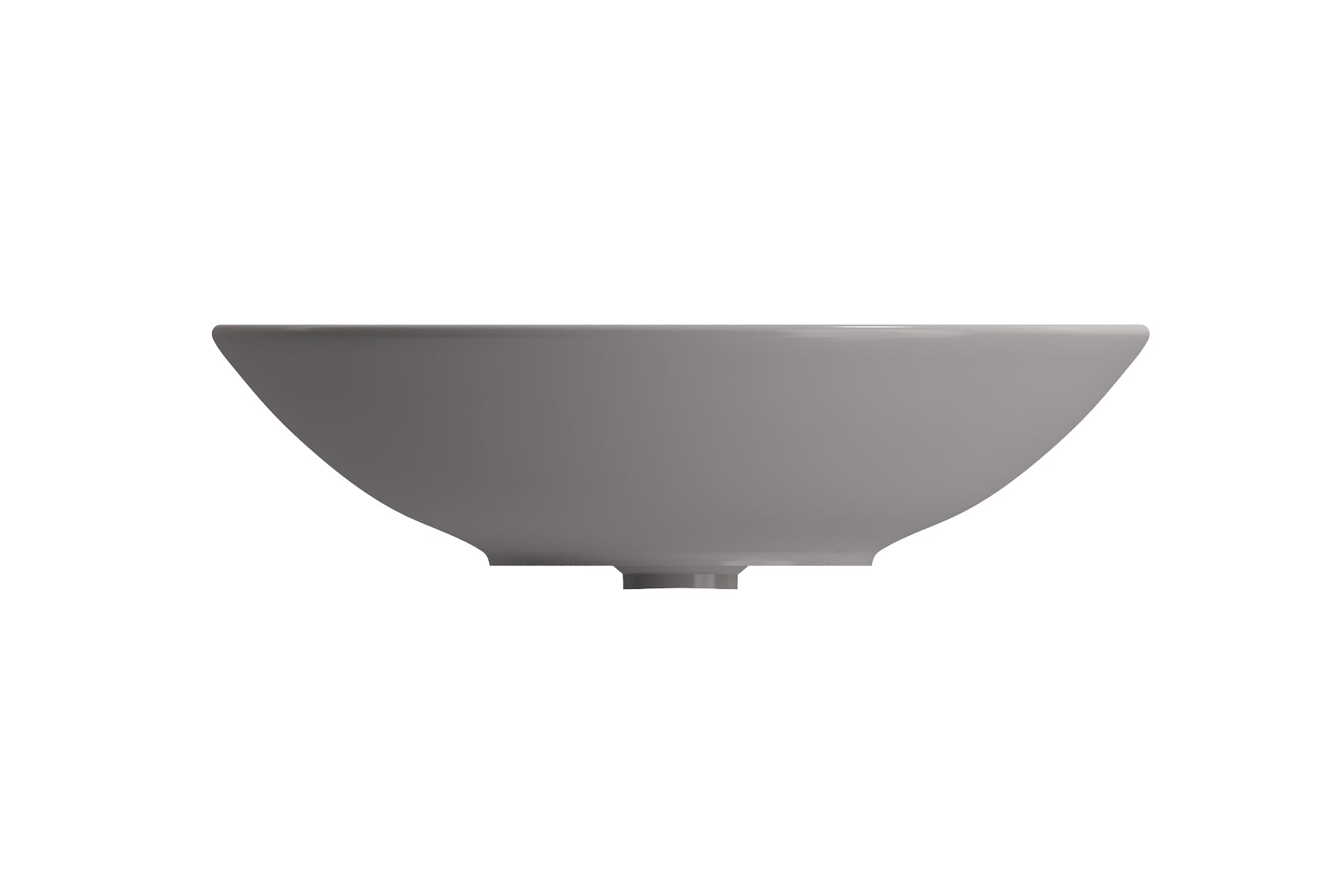 BOCCHI Venezia 16" Round Vessel Fireclay Bathroom Sink, Matte Gray, 1120-006-0125