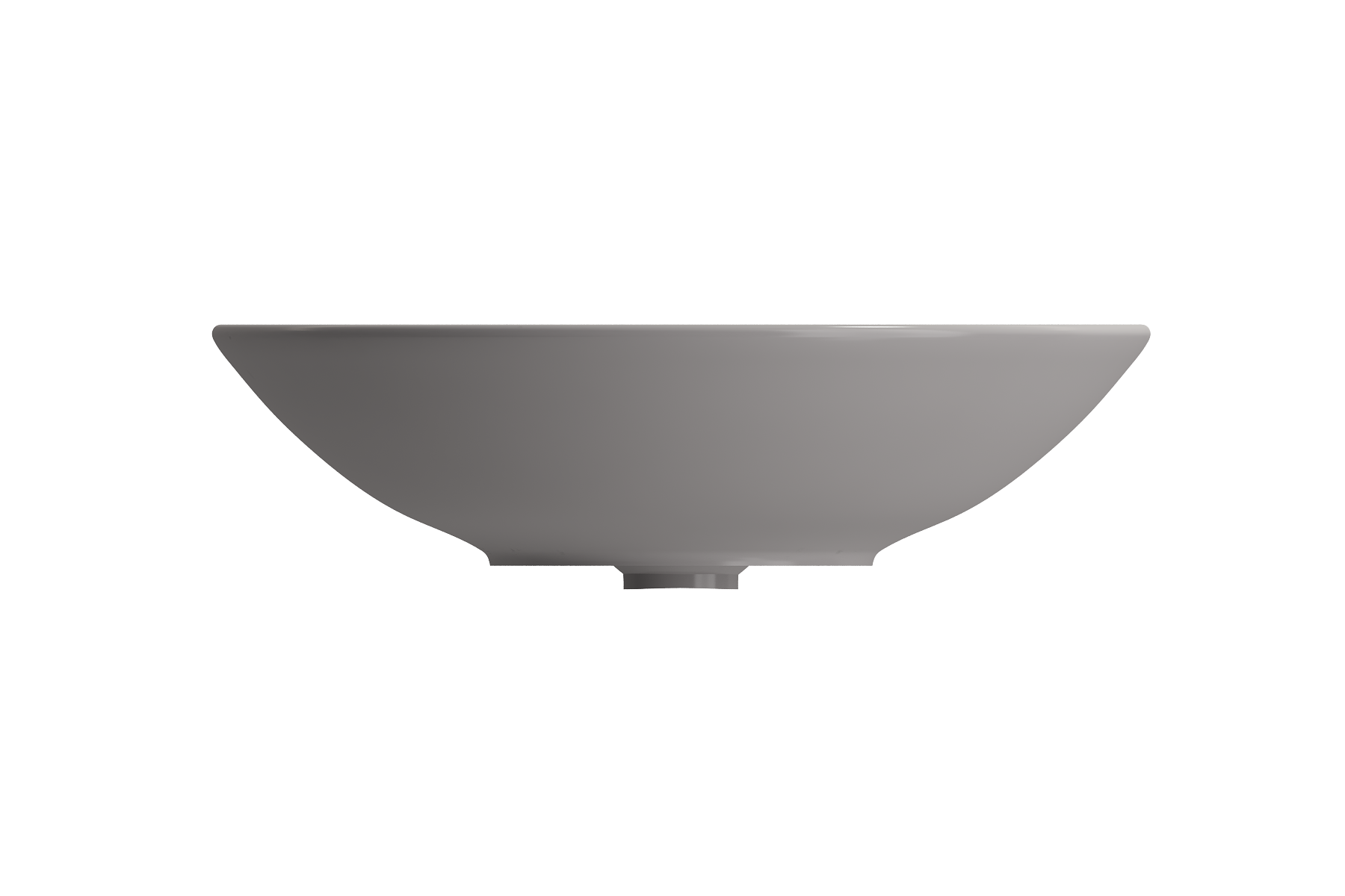 BOCCHI Venezia 16" Round Vessel Fireclay Bathroom Sink, Matte Gray, 1120-006-0125