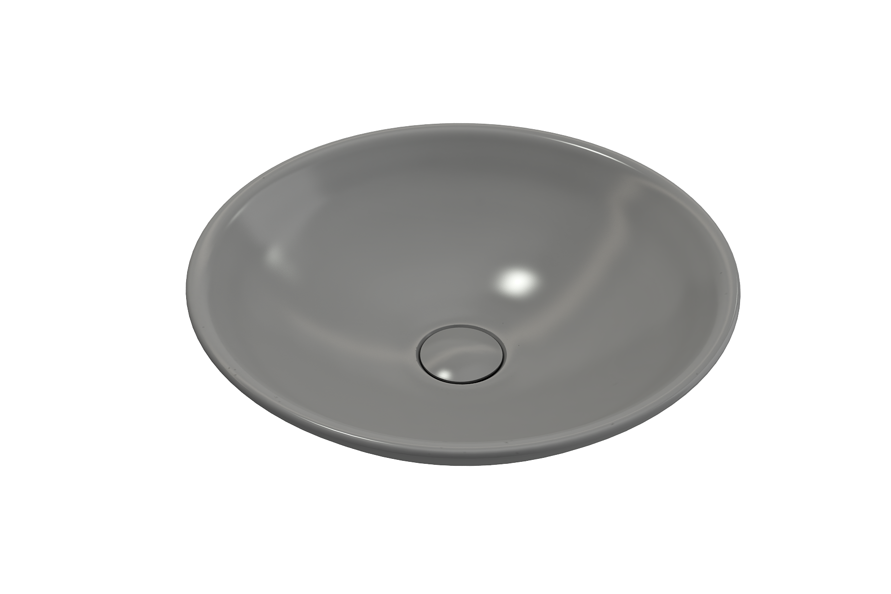 BOCCHI Venezia 16" Round Vessel Fireclay Bathroom Sink, Matte Gray, 1120-006-0125