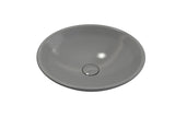 BOCCHI Venezia 16" Round Vessel Fireclay Bathroom Sink, Matte Gray, 1120-006-0125