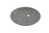 BOCCHI Venezia 16" Round Vessel Fireclay Bathroom Sink, Matte Gray, 1120-006-0125