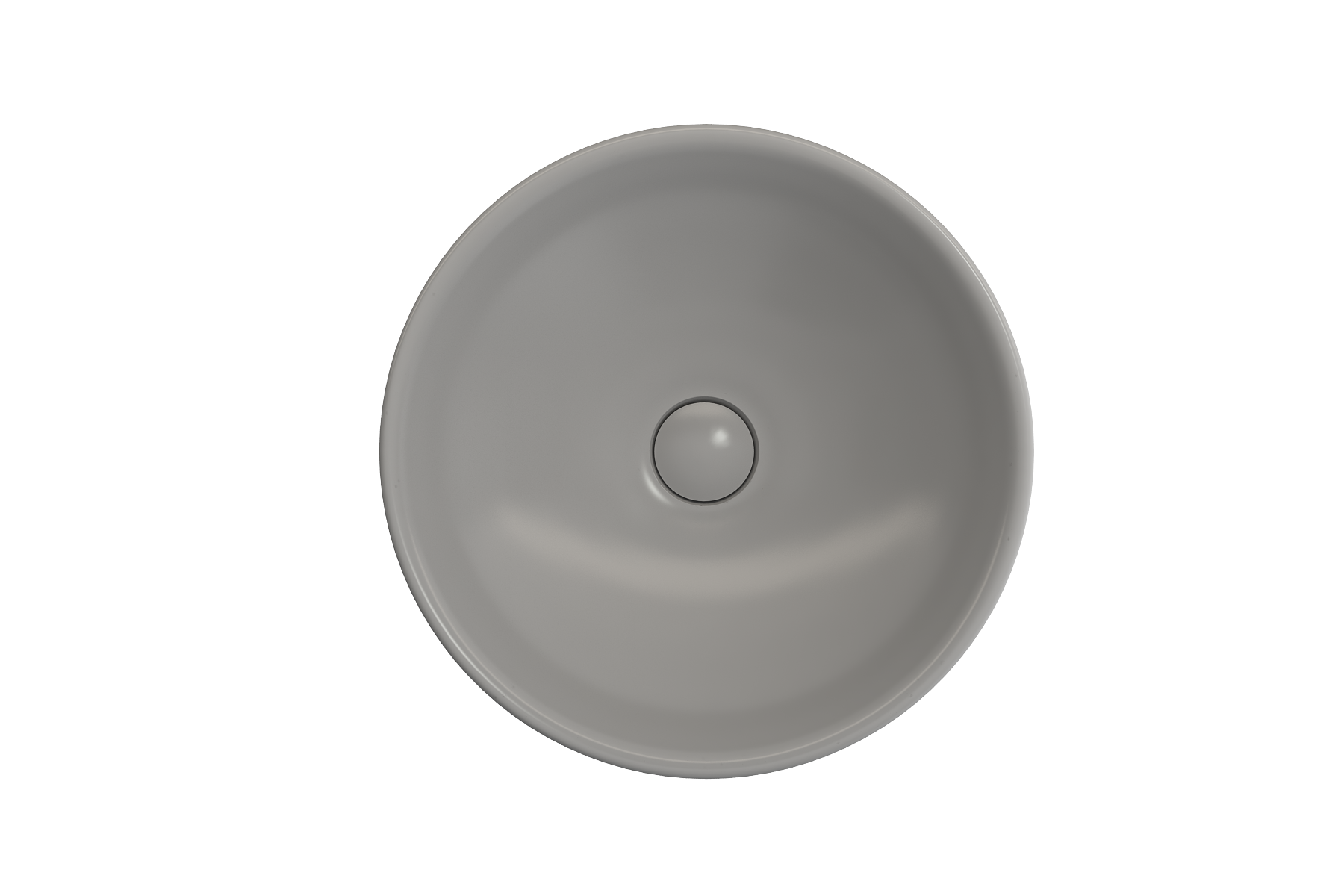 BOCCHI Venezia 16" Round Vessel Fireclay Bathroom Sink, Matte Gray, 1120-006-0125