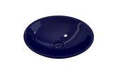 BOCCHI Venezia 16" Round Vessel Fireclay Bathroom Sink, Sapphire Blue, 1120-010-0125