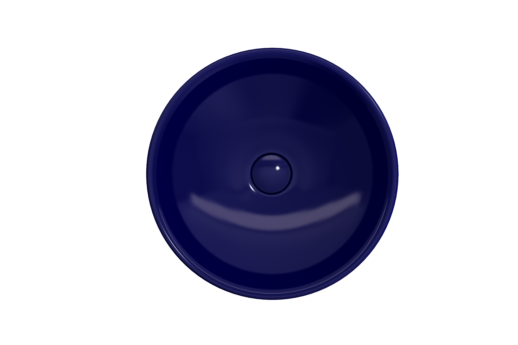 BOCCHI Venezia 16" Round Vessel Fireclay Bathroom Sink, Sapphire Blue, 1120-010-0125