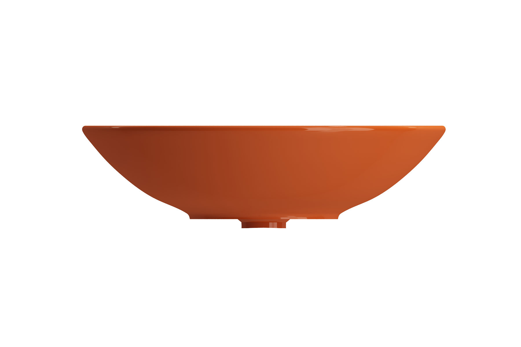 BOCCHI Venezia 16" Round Vessel Fireclay Bathroom Sink, Orange, 1120-012-0125