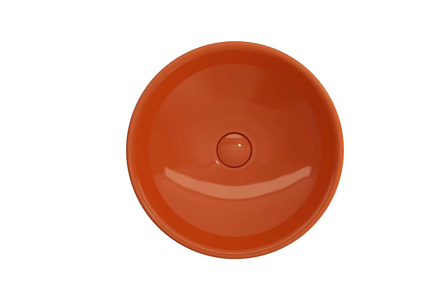 BOCCHI Venezia 16" Round Vessel Fireclay Bathroom Sink, Orange, 1120-012-0125