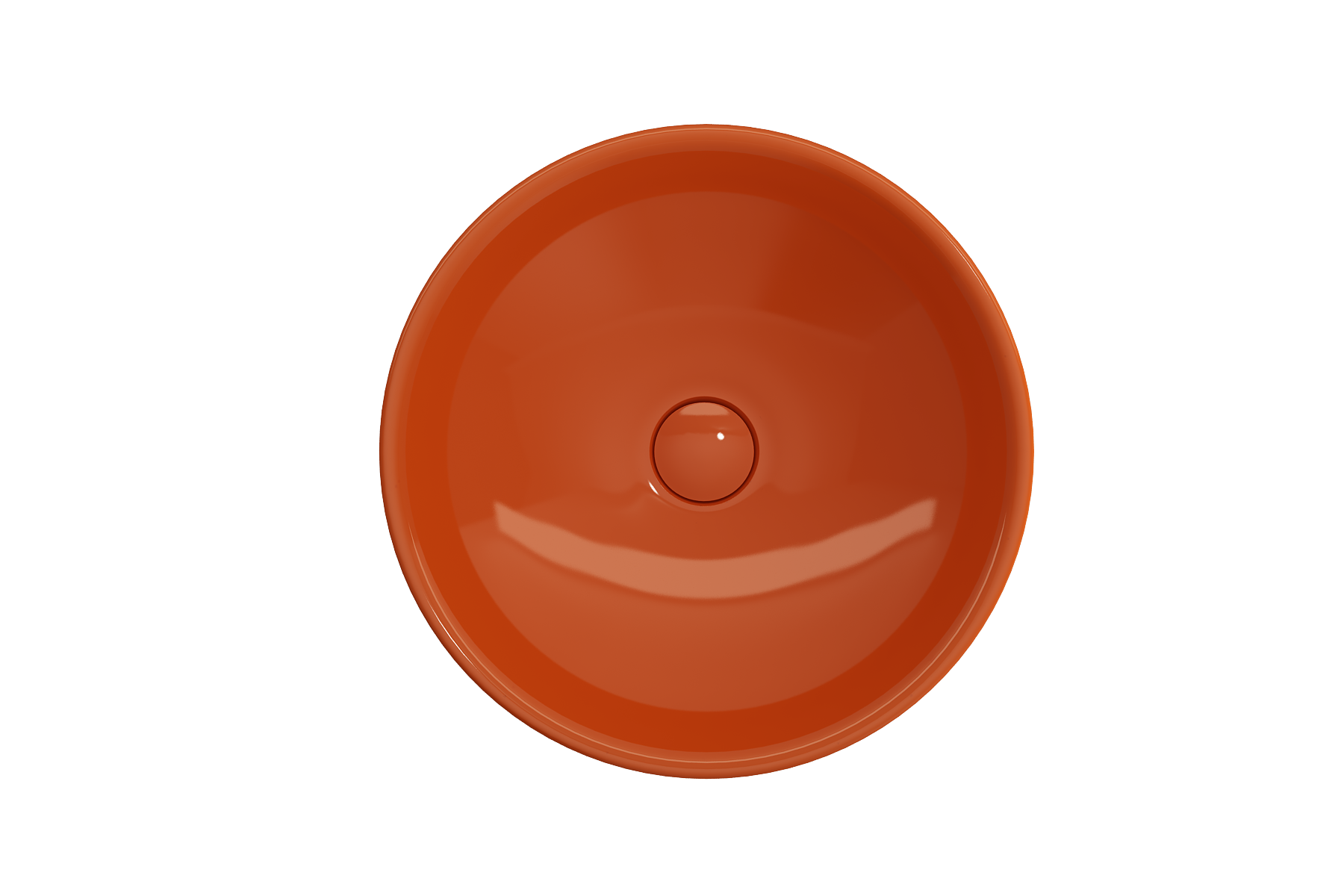 BOCCHI Venezia 16" Round Vessel Fireclay Bathroom Sink, Orange, 1120-012-0125