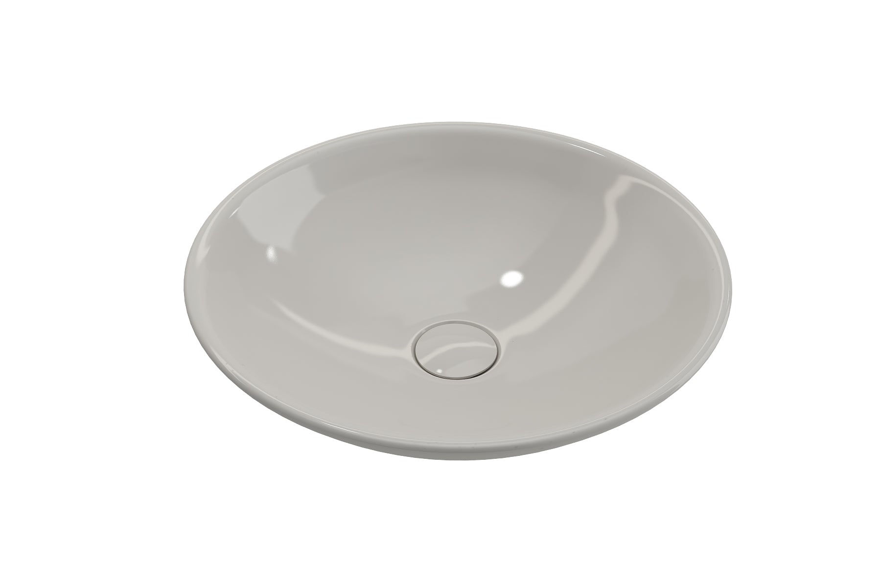 BOCCHI Venezia 16" Round Vessel Fireclay Bathroom Sink, Biscuit, 1120-014-0125