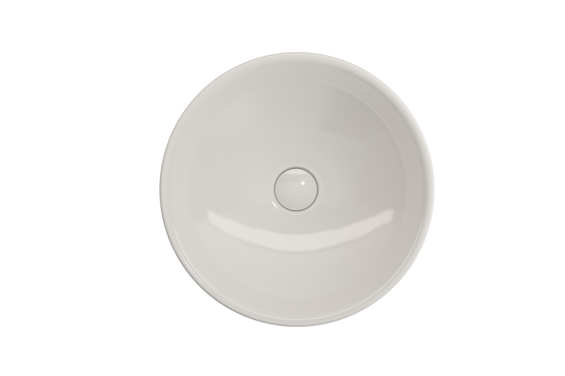 BOCCHI Venezia 16" Round Vessel Fireclay Bathroom Sink, Biscuit, 1120-014-0125