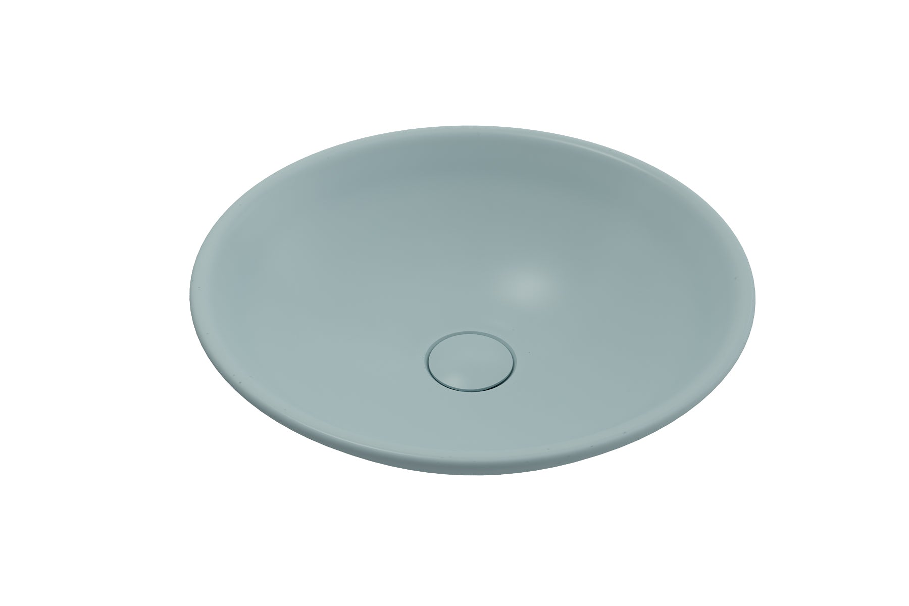BOCCHI Venezia 16" Round Vessel Fireclay Bathroom Sink, Matte Ice Blue, 1120-029-0125