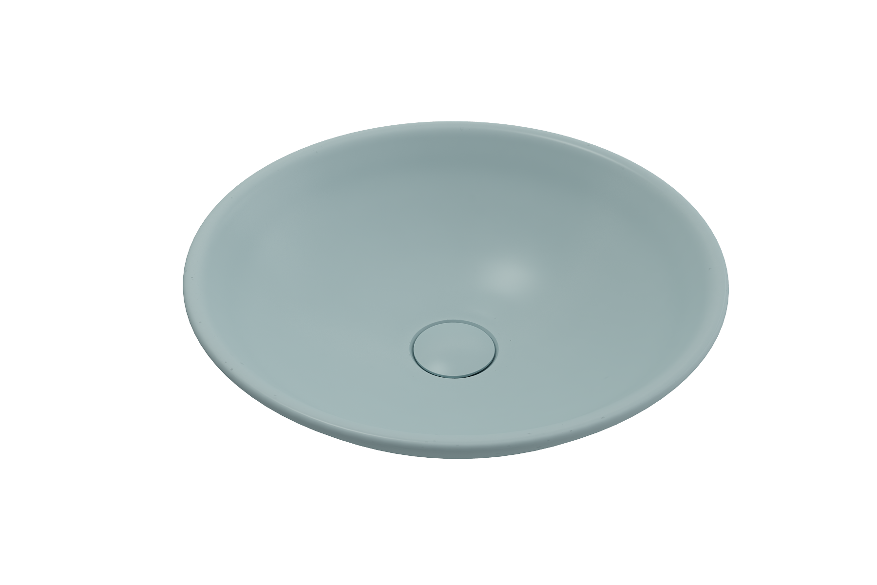 BOCCHI Venezia 16" Round Vessel Fireclay Bathroom Sink, Matte Ice Blue, 1120-029-0125