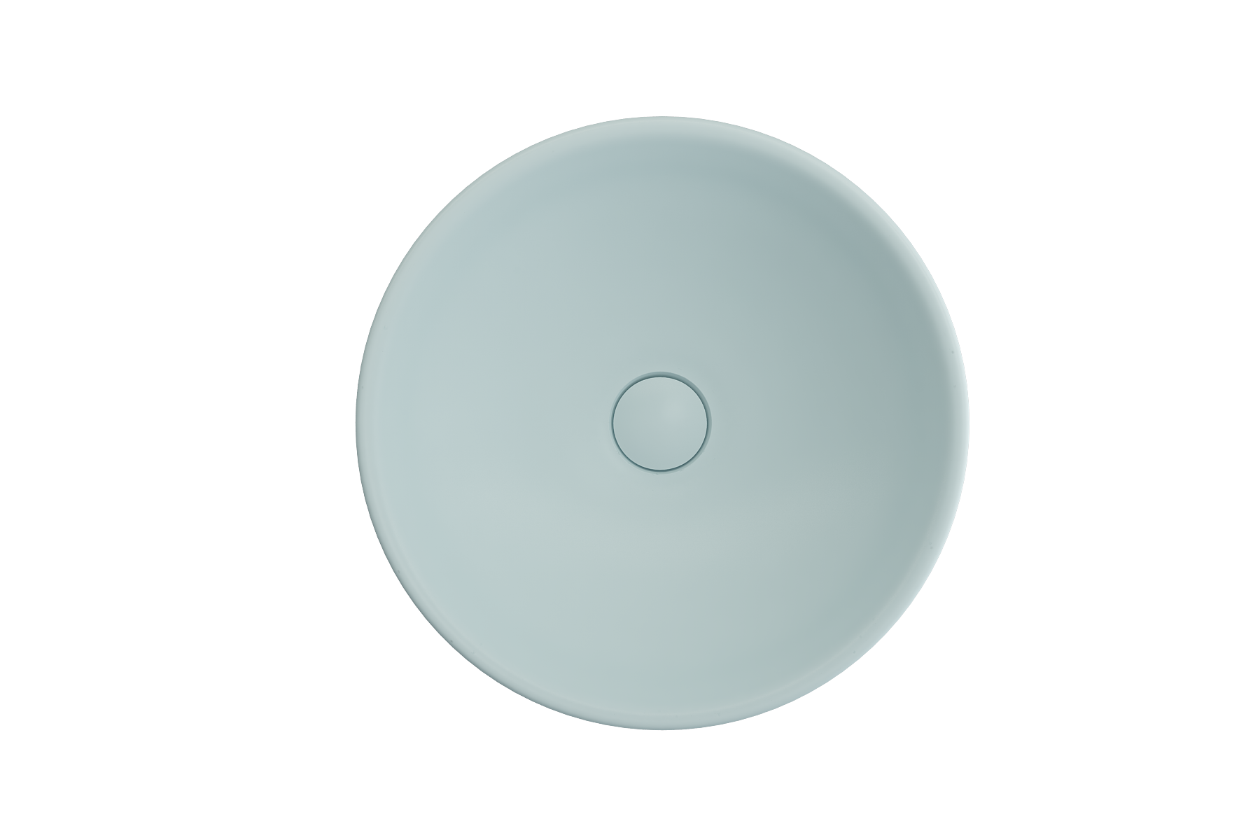 BOCCHI Venezia 16" Round Vessel Fireclay Bathroom Sink, Matte Ice Blue, 1120-029-0125