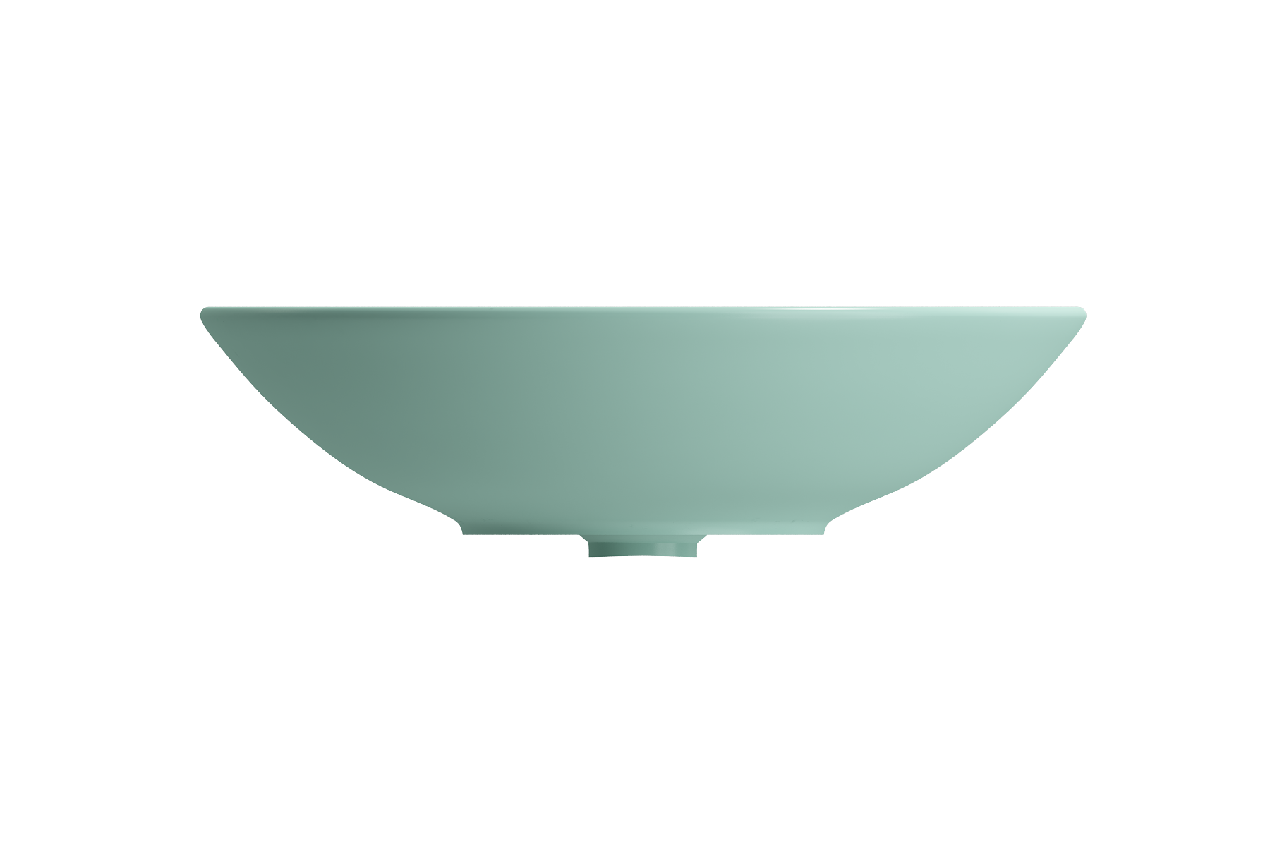 BOCCHI Venezia 16" Round Vessel Fireclay Bathroom Sink, Matte Mint Green, 1120-033-0125
