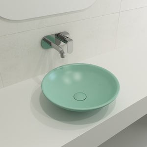 Alternate Image for BOCCHI Venezia 16" Round Vessel Fireclay Bathroom Sink, Matte Mint Green, 1120-033-0125