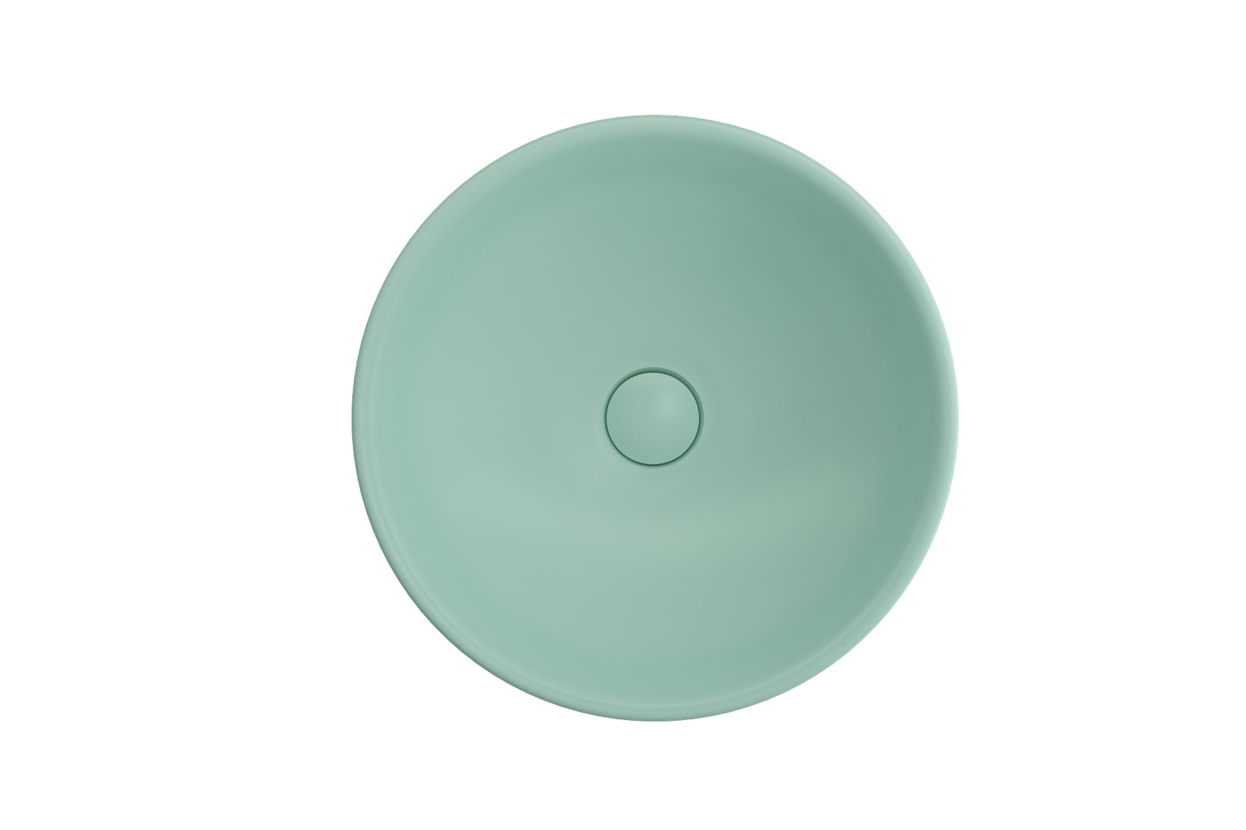 BOCCHI Venezia 16" Round Vessel Fireclay Bathroom Sink, Matte Mint Green, 1120-033-0125
