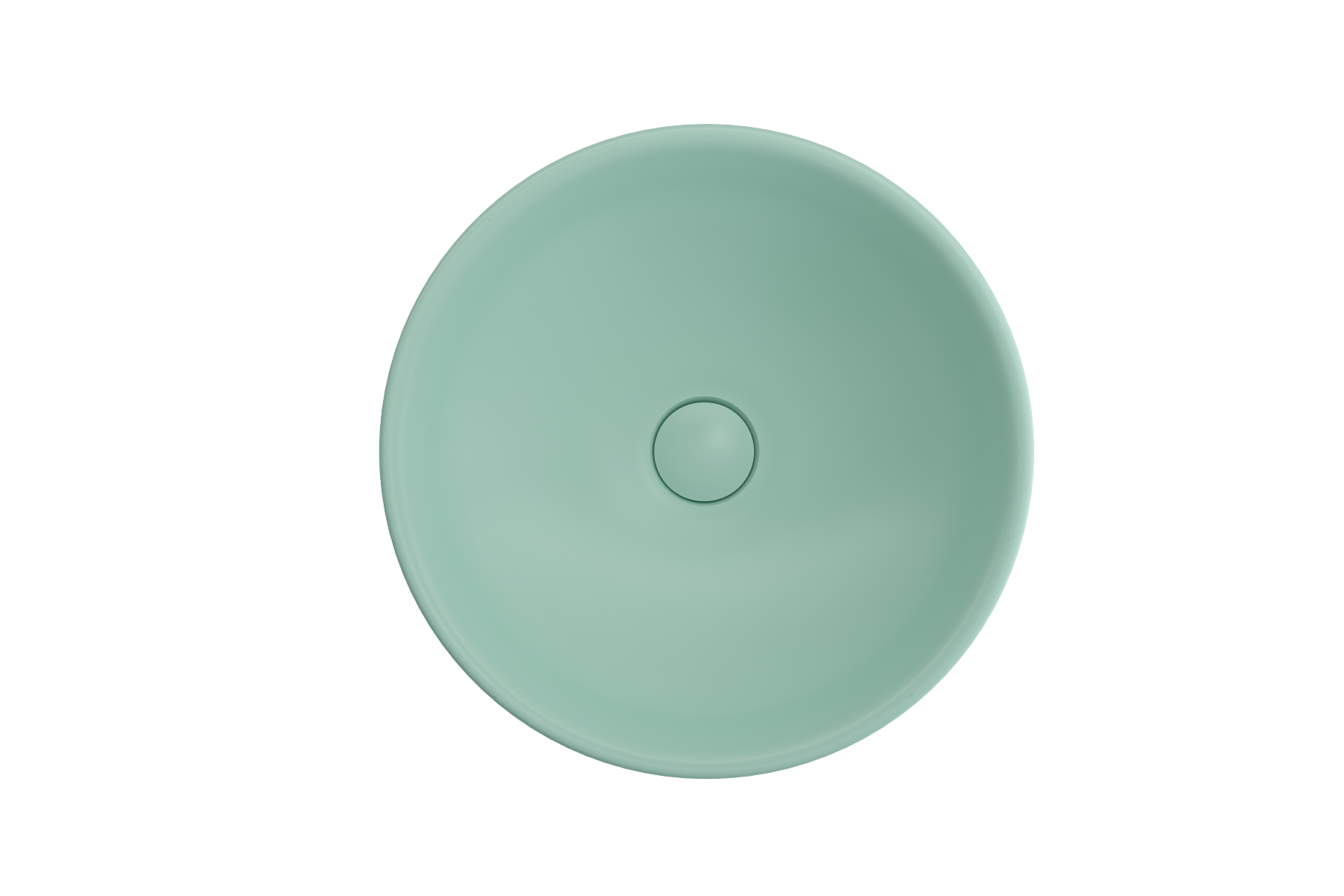 BOCCHI Venezia 16" Round Vessel Fireclay Bathroom Sink, Matte Mint Green, 1120-033-0125