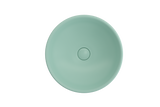 BOCCHI Venezia 16" Round Vessel Fireclay Bathroom Sink, Matte Mint Green, 1120-033-0125