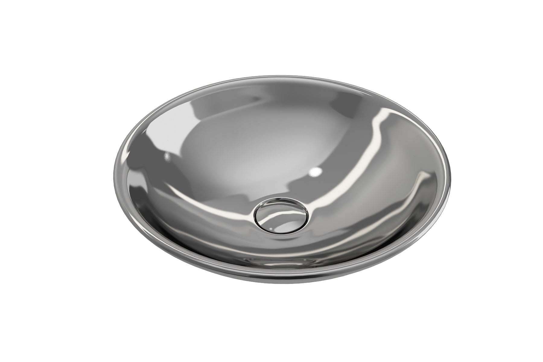 BOCCHI Venezia 16" Round Vessel Fireclay Bathroom Sink, Platinum, 1120-401-0125