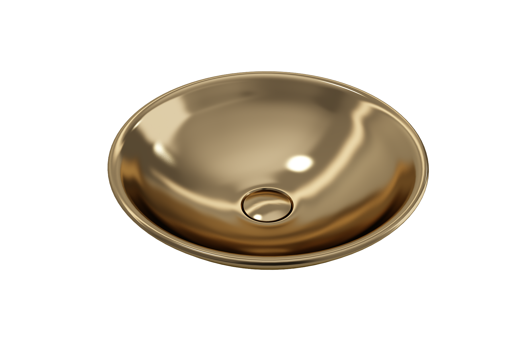 BOCCHI Venezia 16" Round Vessel Fireclay Bathroom Sink, Matte Gold, 1120-403-0125