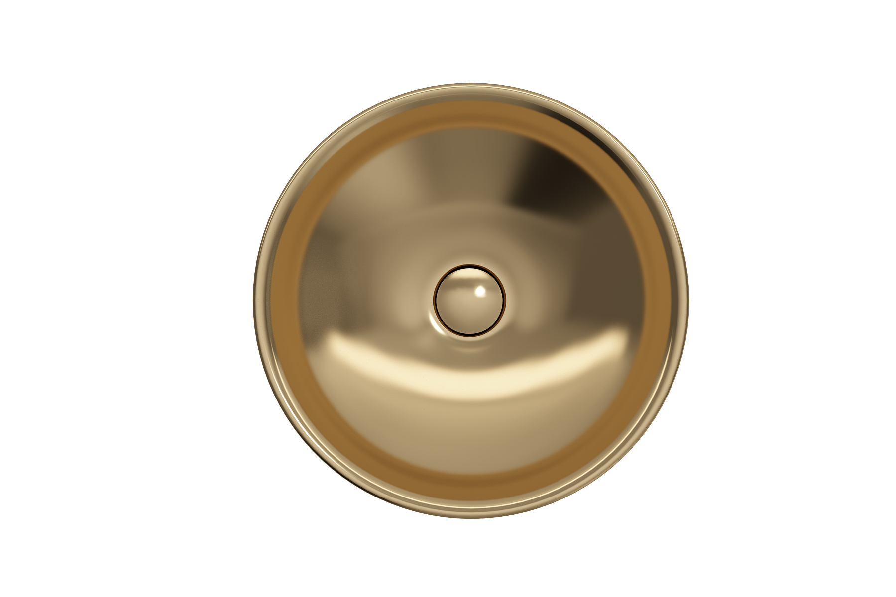 BOCCHI Venezia 16" Round Vessel Fireclay Bathroom Sink, Matte Gold, 1120-403-0125