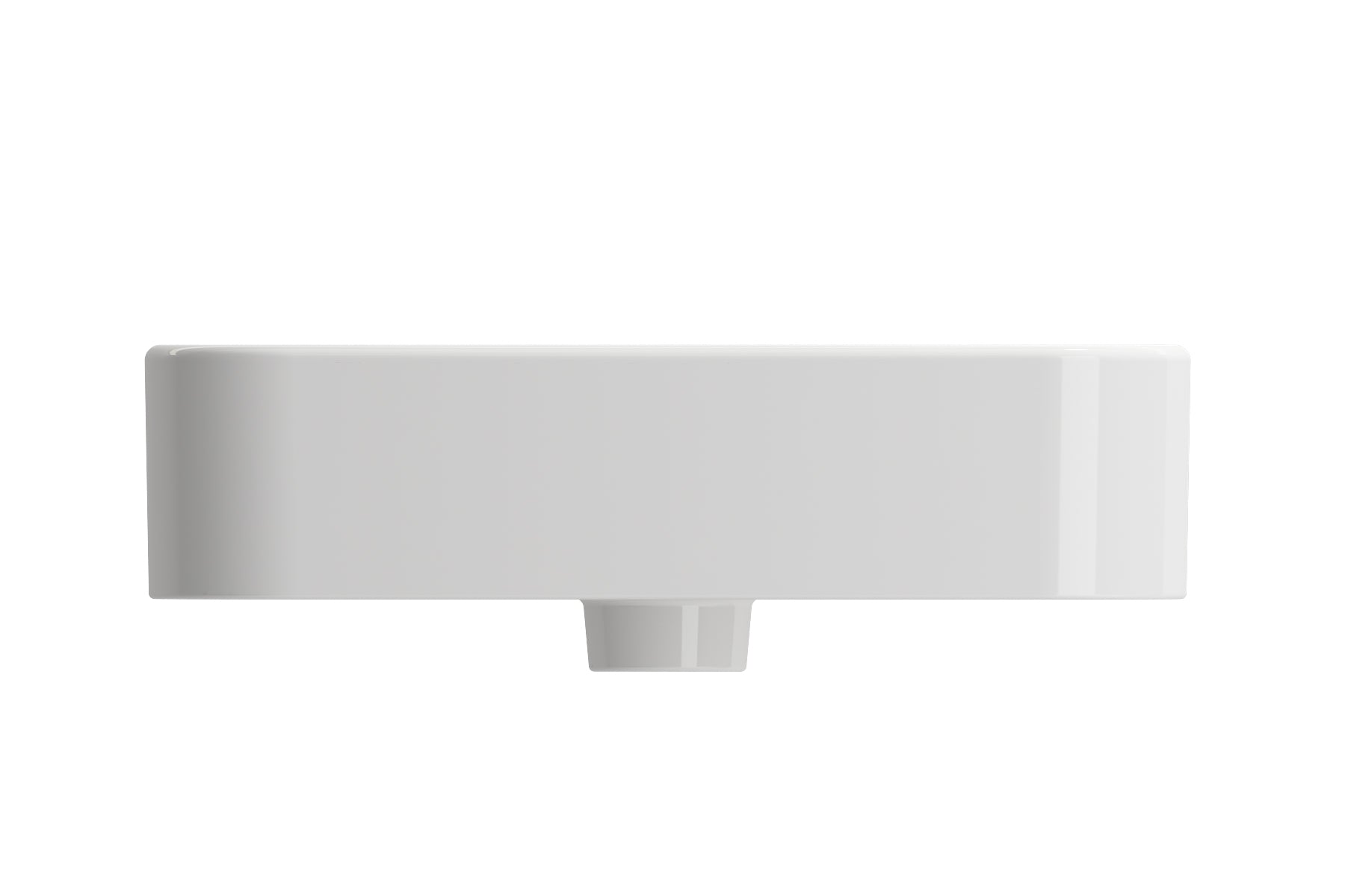 BOCCHI Parma 20" Rectangle Wallmount Fireclay Bathroom Sink, White, Single Faucet Hole, 1122-001-0126