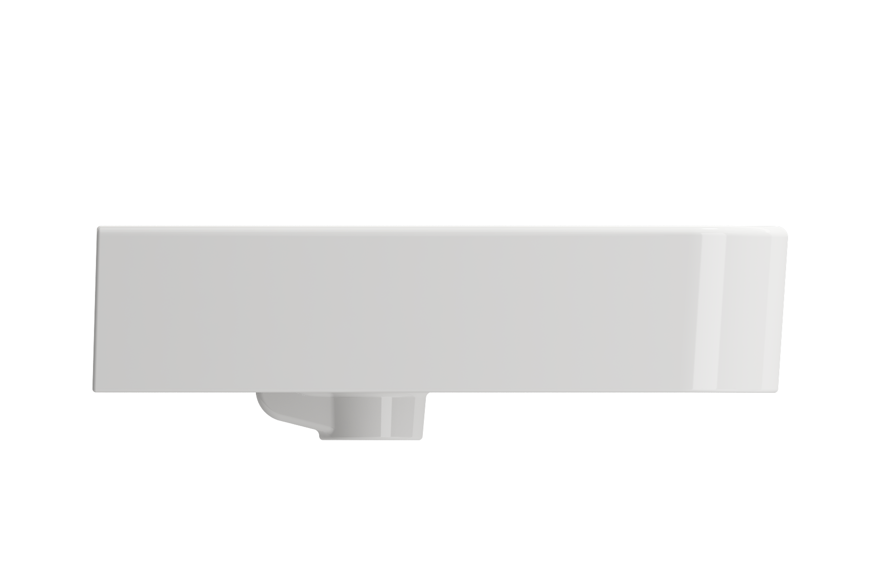 BOCCHI Parma 20" Rectangle Wallmount Fireclay Bathroom Sink, White, Single Faucet Hole, 1122-001-0126