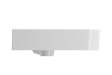 BOCCHI Parma 20" Rectangle Wallmount Fireclay Bathroom Sink, White, Single Faucet Hole, 1122-001-0126