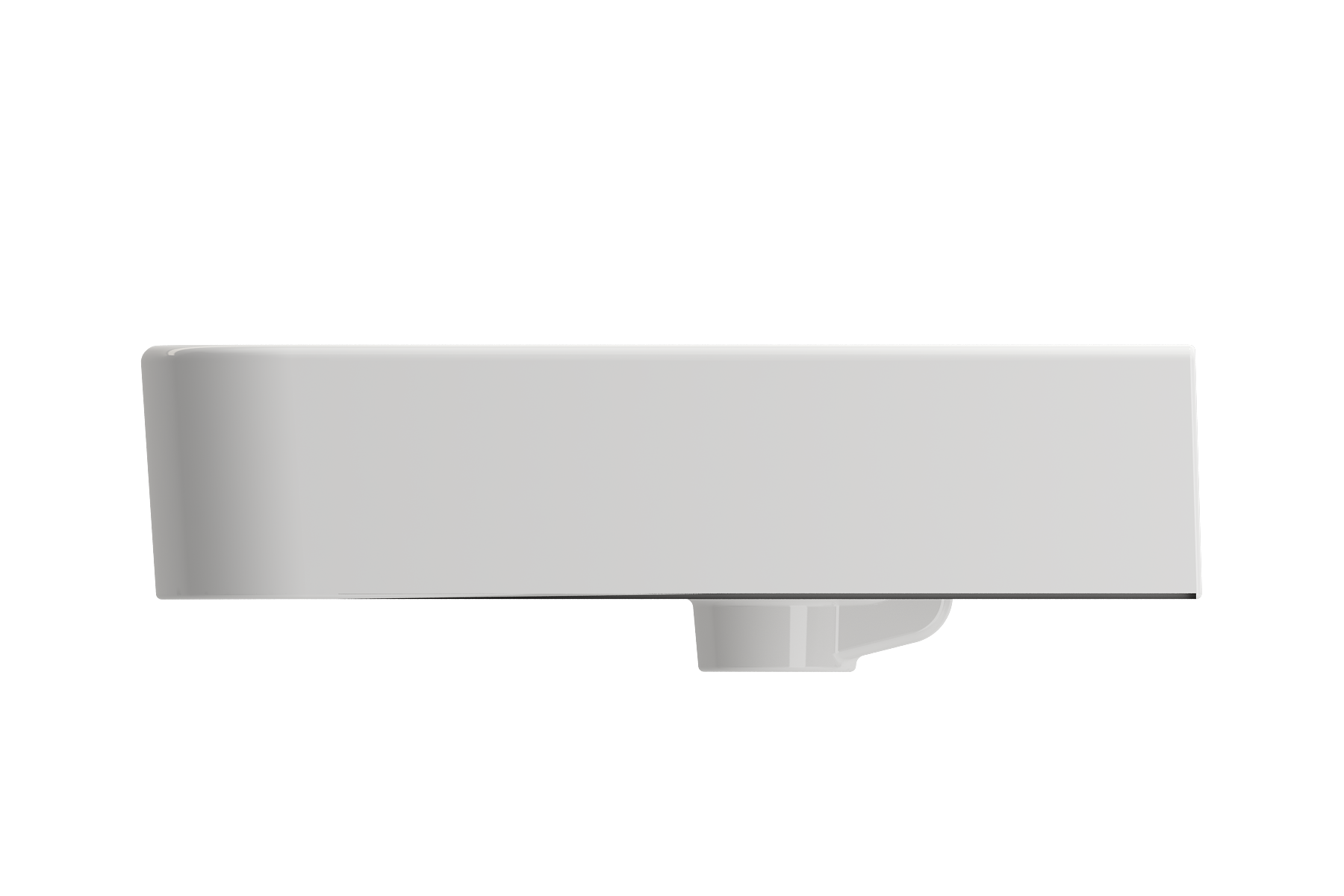 BOCCHI Parma 20" Rectangle Wallmount Fireclay Bathroom Sink, White, Single Faucet Hole, 1122-001-0126