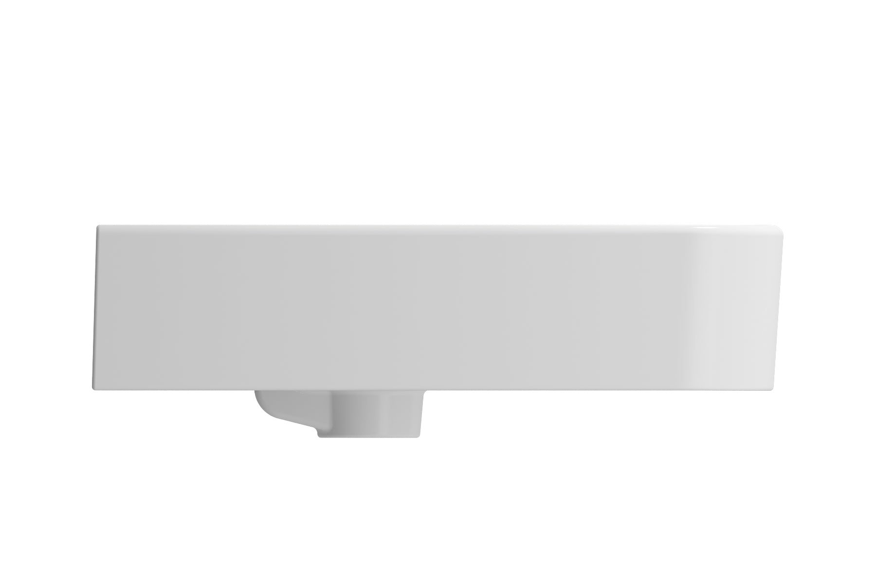 BOCCHI Parma 20" Rectangle Wallmount Fireclay Bathroom Sink, Matte White, Single Faucet Hole, 1122-002-0126