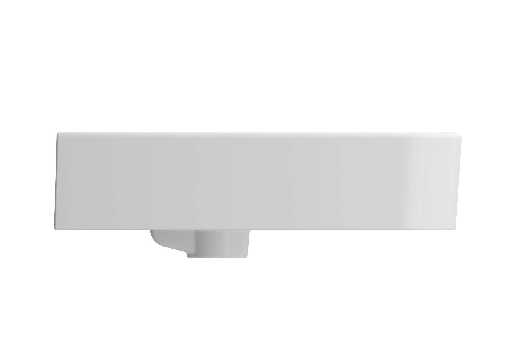 BOCCHI Parma 20" Rectangle Wallmount Fireclay Bathroom Sink, Matte White, Single Faucet Hole, 1122-002-0126