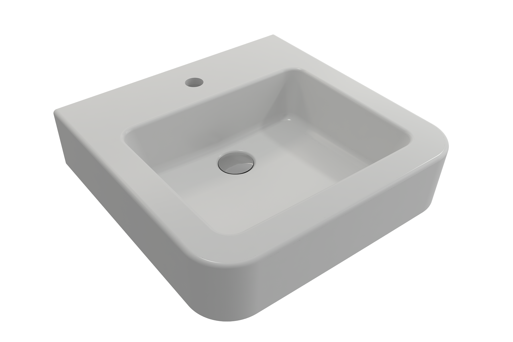 BOCCHI Parma 20" Rectangle Wallmount Fireclay Bathroom Sink, Matte White, Single Faucet Hole, 1122-002-0126