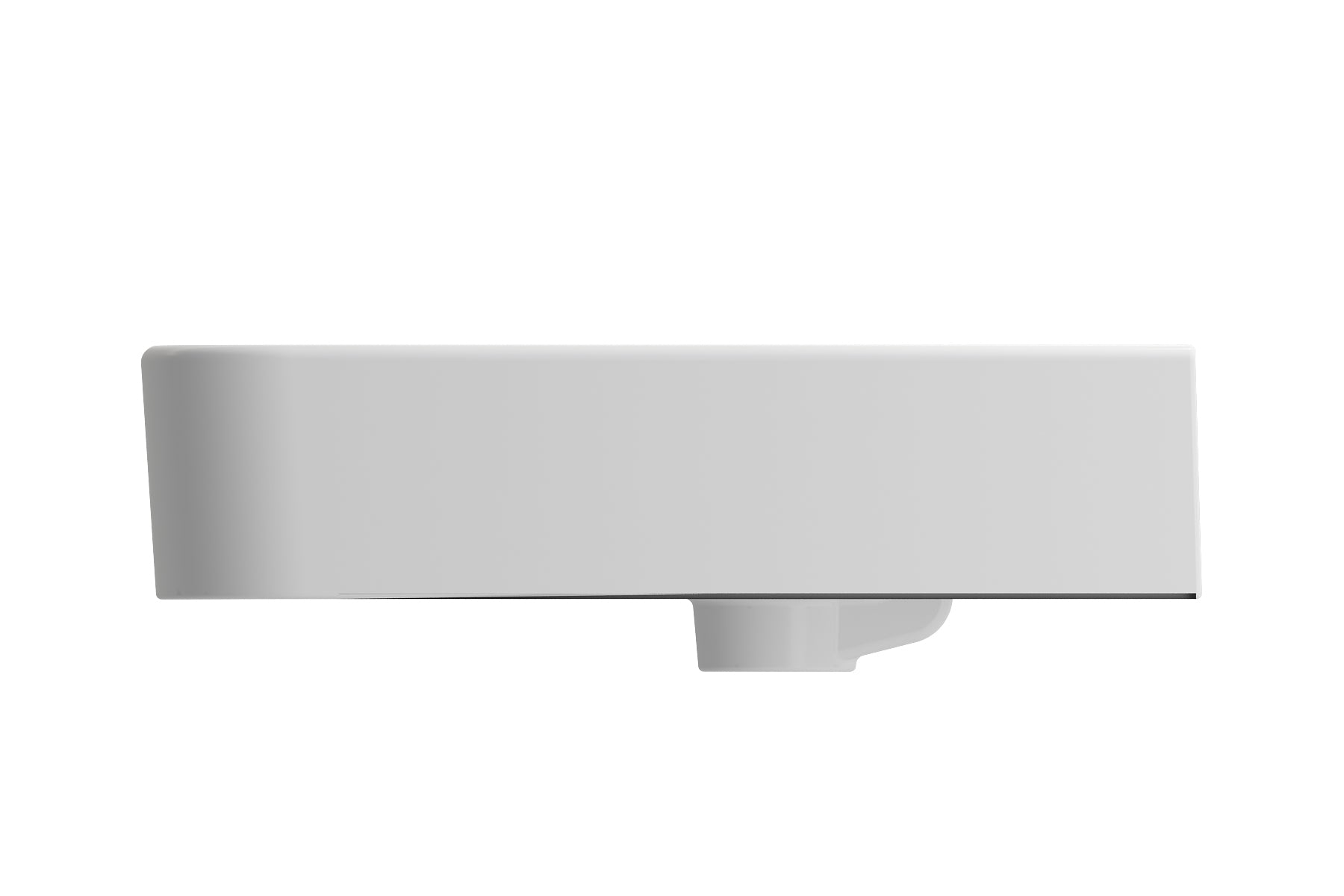 BOCCHI Parma 20" Rectangle Wallmount Fireclay Bathroom Sink, Matte White, Single Faucet Hole, 1122-002-0126