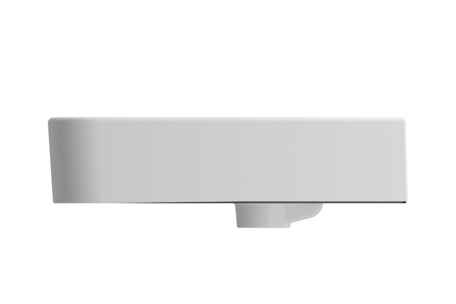 BOCCHI Parma 20" Rectangle Wallmount Fireclay Bathroom Sink, Matte White, Single Faucet Hole, 1122-002-0126