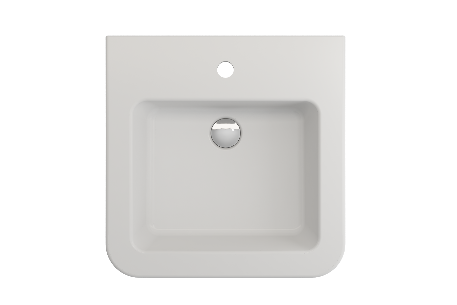 BOCCHI Parma 20" Rectangle Wallmount Fireclay Bathroom Sink, Matte White, Single Faucet Hole, 1122-002-0126