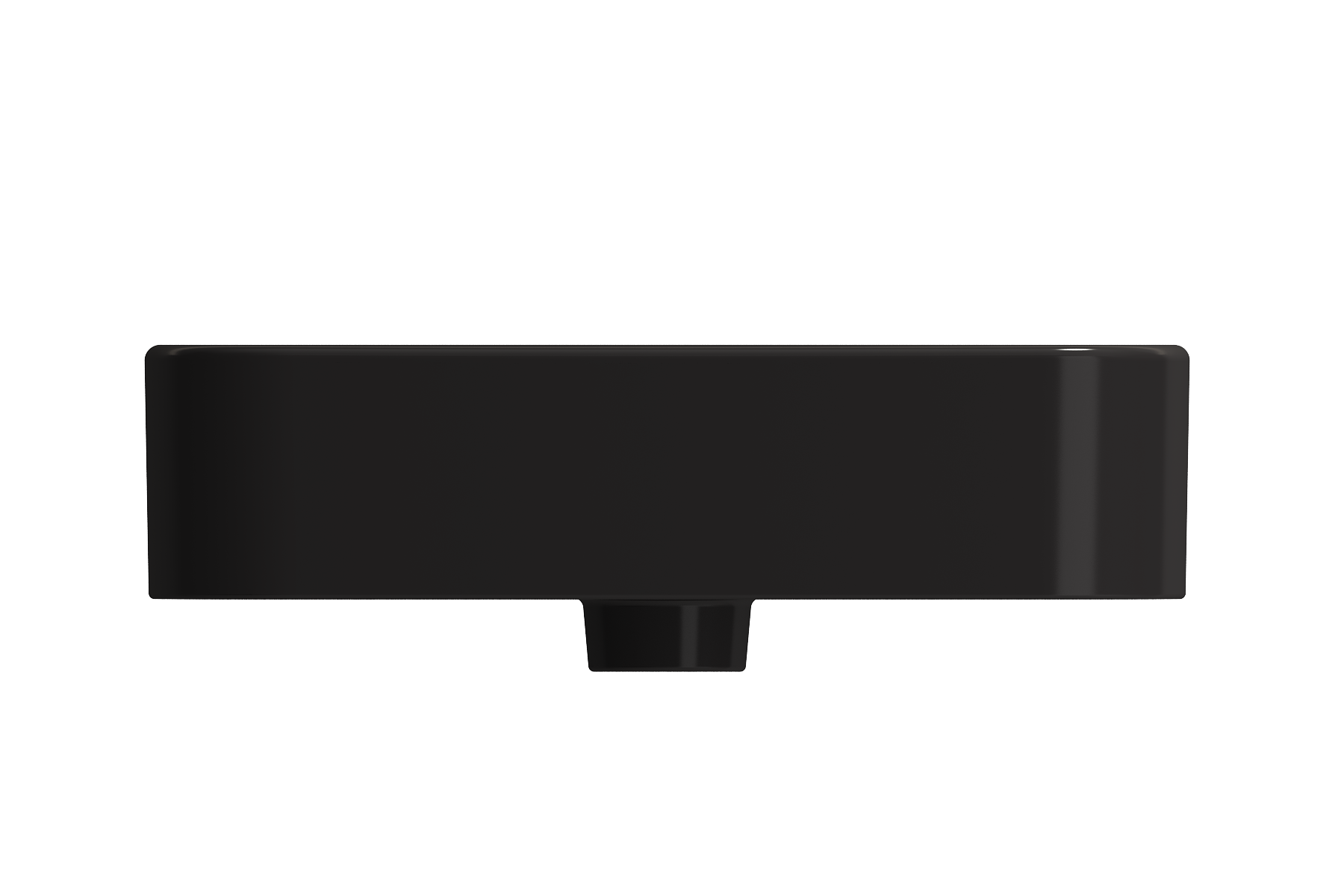 Alternate Image for BOCCHI Parma 20" Rectangle Wallmount Fireclay Bathroom Sink, Matte Black, Single Faucet Hole, 1122-004-0126