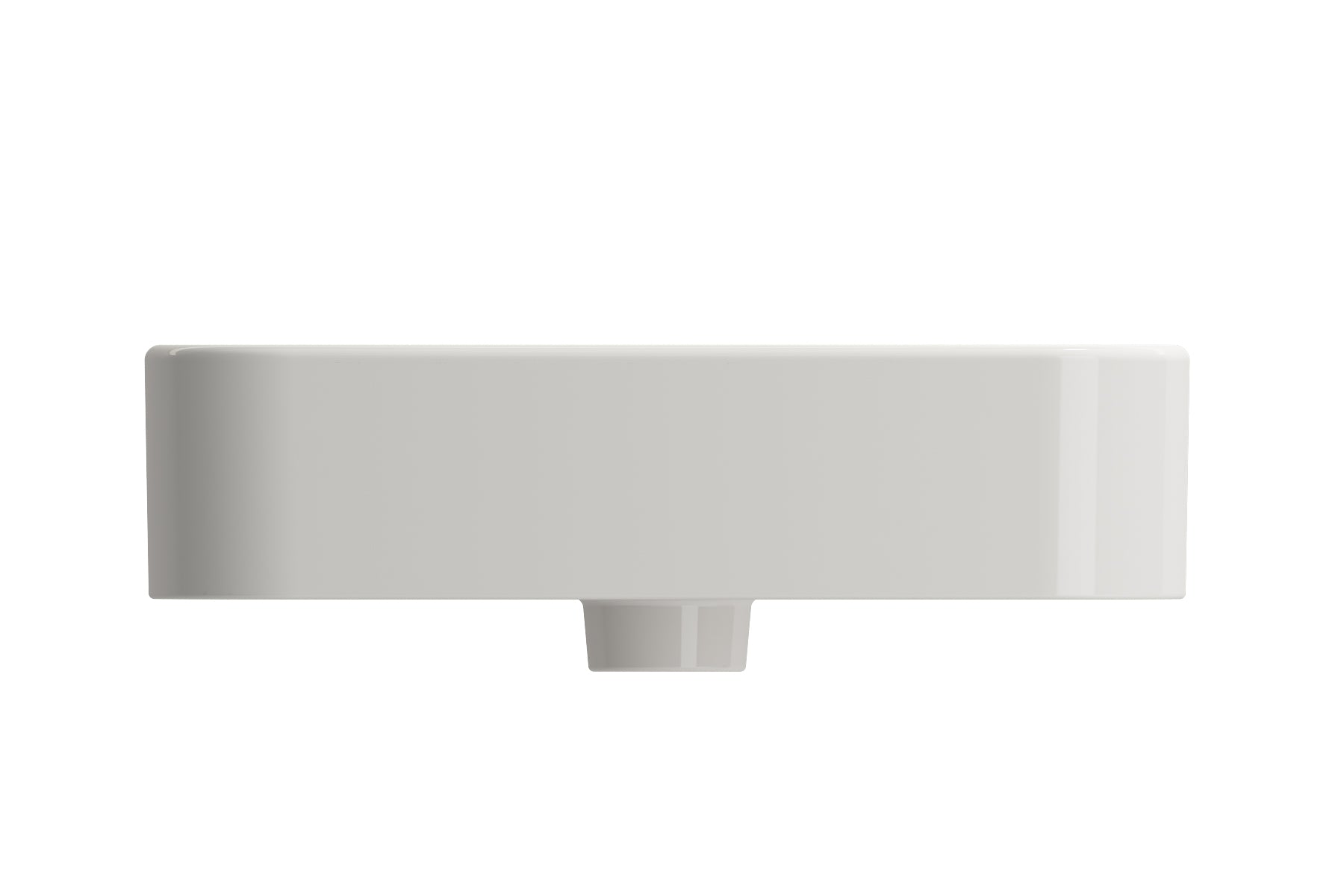 BOCCHI Parma 20" Rectangle Wallmount Fireclay Bathroom Sink, Biscuit, Single Faucet Hole, 1122-014-0126