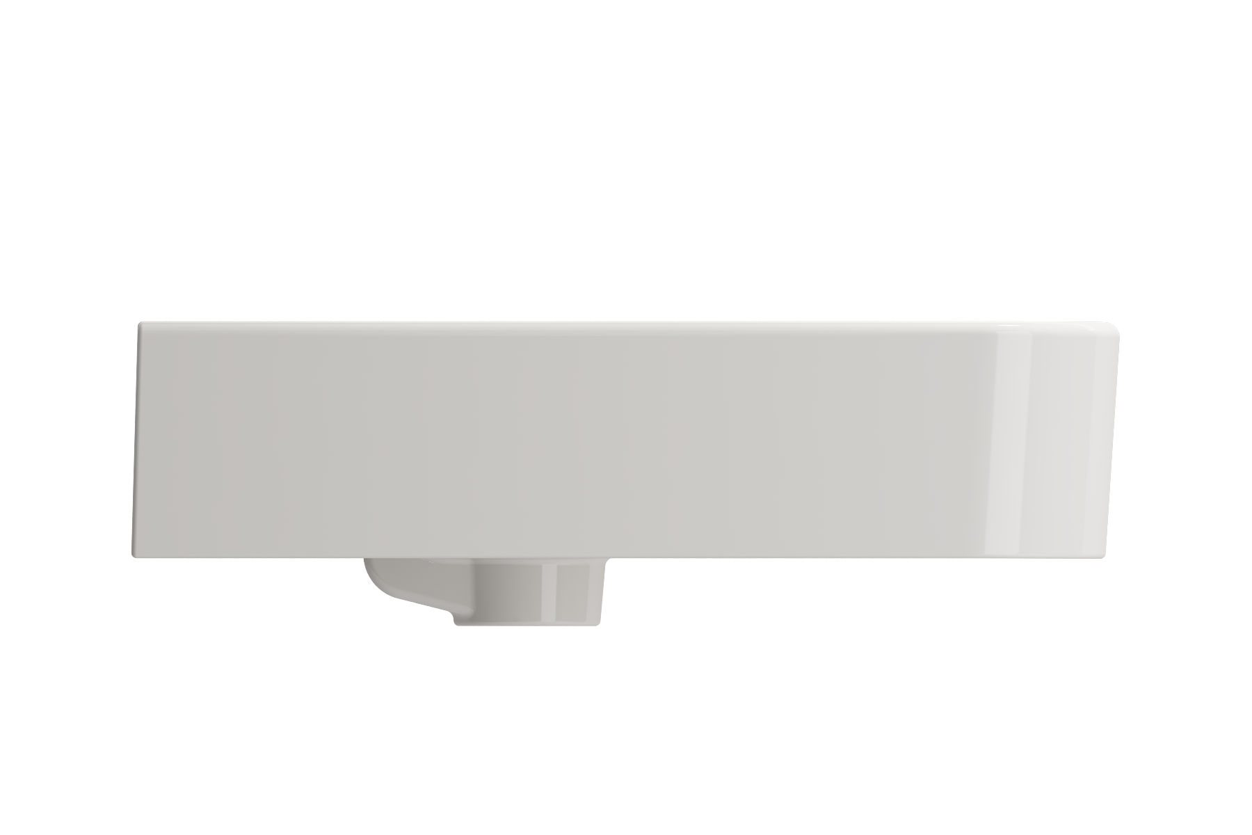BOCCHI Parma 20" Rectangle Wallmount Fireclay Bathroom Sink, Biscuit, Single Faucet Hole, 1122-014-0126