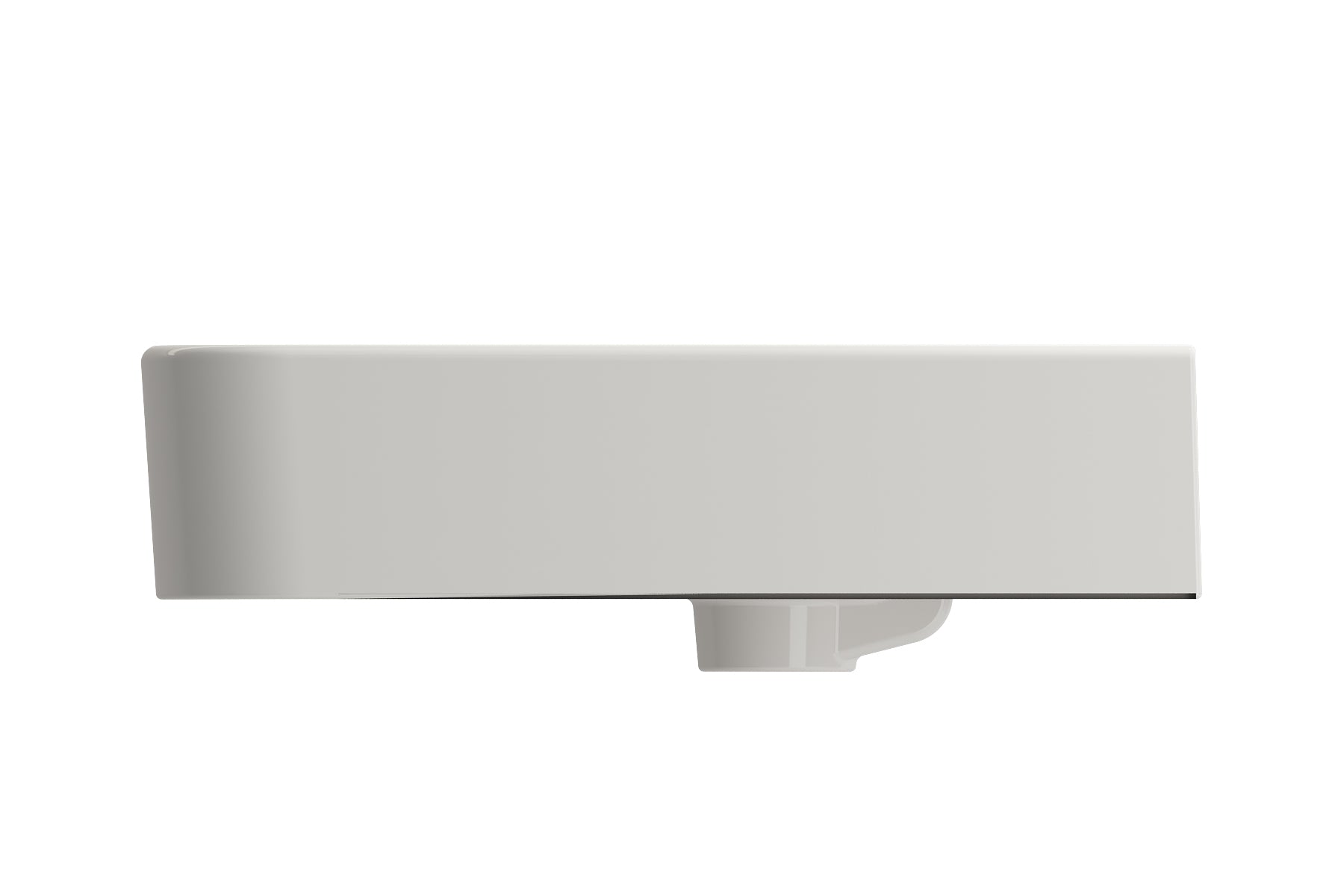 BOCCHI Parma 20" Rectangle Wallmount Fireclay Bathroom Sink, Biscuit, Single Faucet Hole, 1122-014-0126
