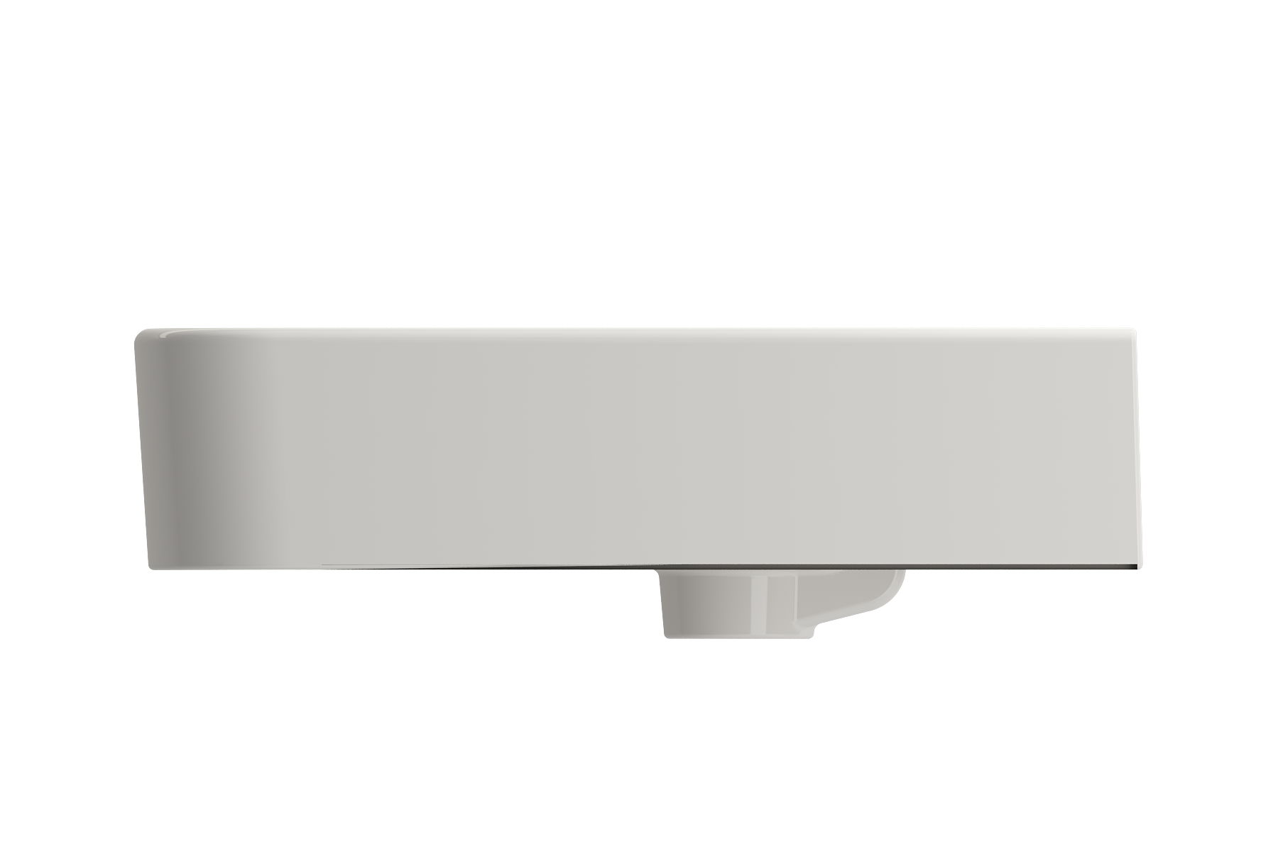 BOCCHI Parma 20" Rectangle Wallmount Fireclay Bathroom Sink, Biscuit, Single Faucet Hole, 1122-014-0126
