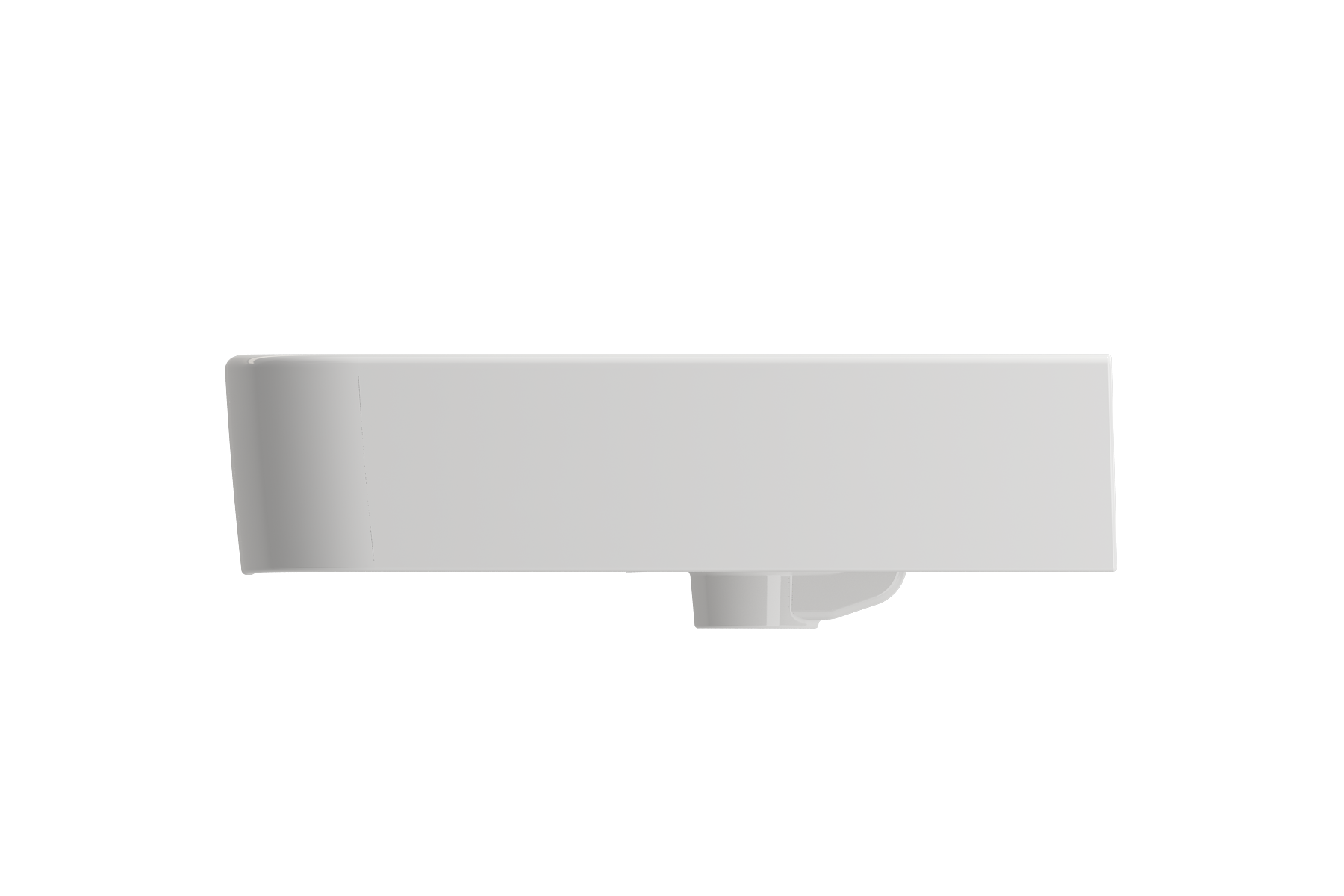 BOCCHI Parma 26" Rectangle Wallmount Fireclay Bathroom Sink, White, Single Faucet Hole, 1123-001-0126