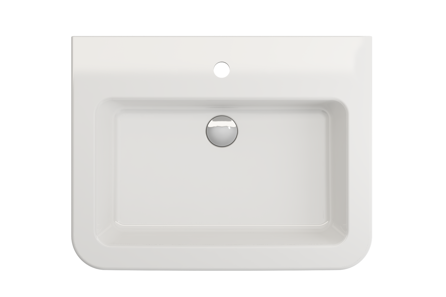 BOCCHI Parma 26" Rectangle Wallmount Fireclay Bathroom Sink, White, Single Faucet Hole, 1123-001-0126