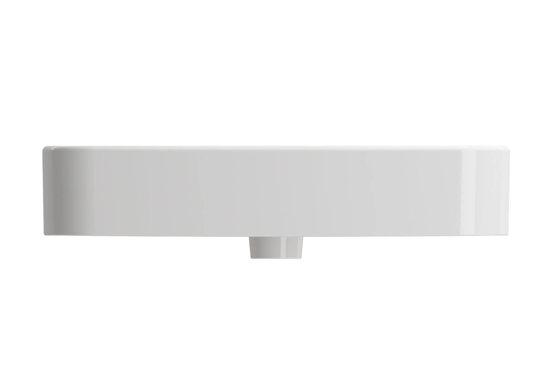 BOCCHI Parma 26" Rectangle Wallmount Fireclay Bathroom Sink, White, 3 Faucet Hole, 1123-001-0127