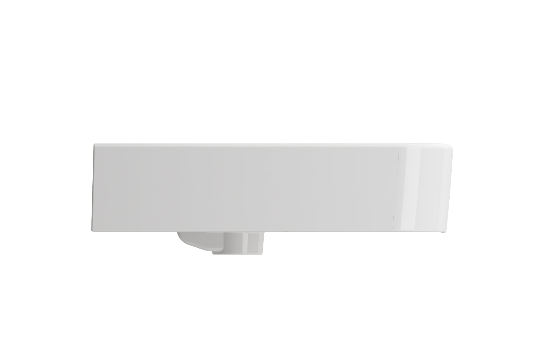 BOCCHI Parma 26" Rectangle Wallmount Fireclay Bathroom Sink, White, 3 Faucet Hole, 1123-001-0127