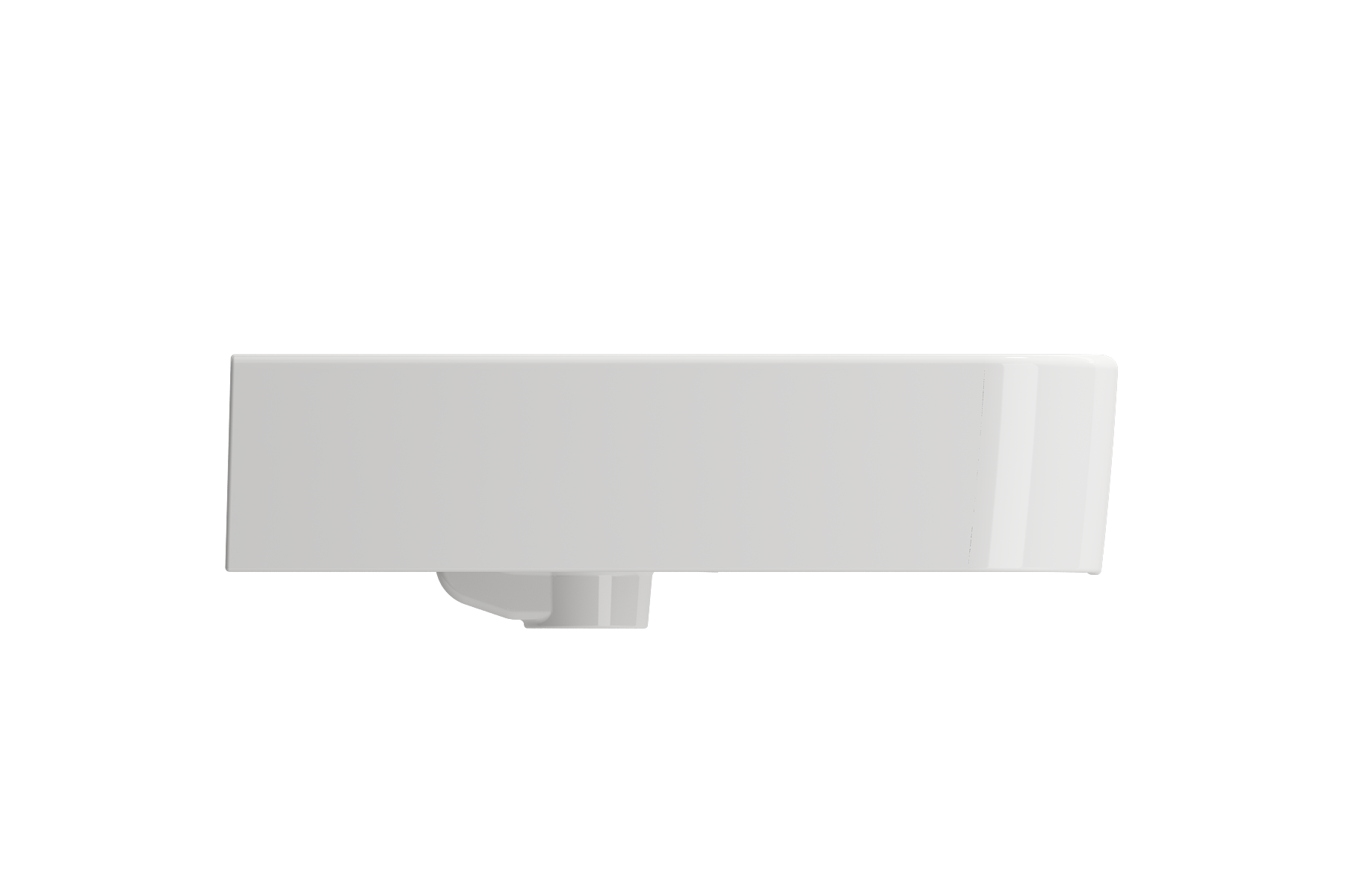 BOCCHI Parma 26" Rectangle Wallmount Fireclay Bathroom Sink, White, 3 Faucet Hole, 1123-001-0127
