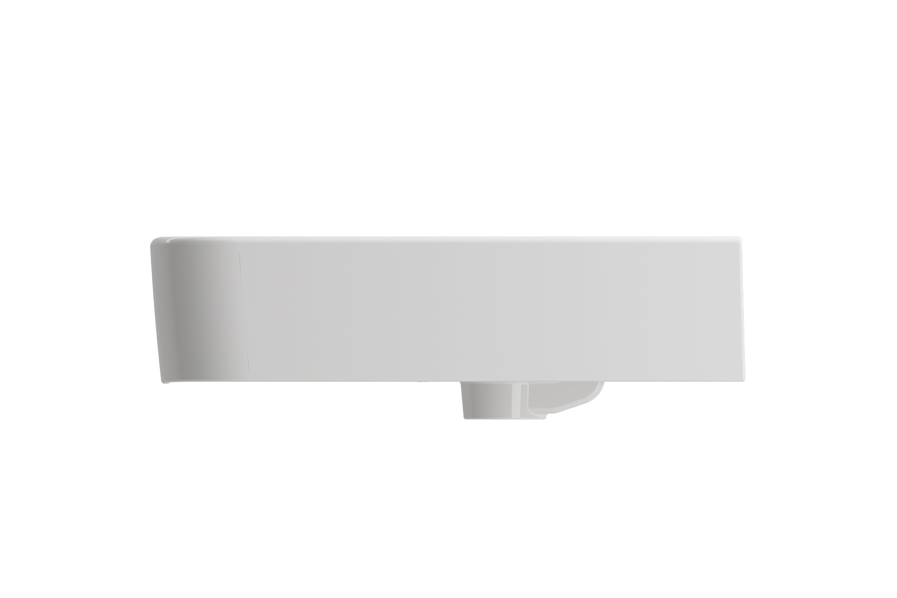BOCCHI Parma 26" Rectangle Wallmount Fireclay Bathroom Sink, White, 3 Faucet Hole, 1123-001-0127