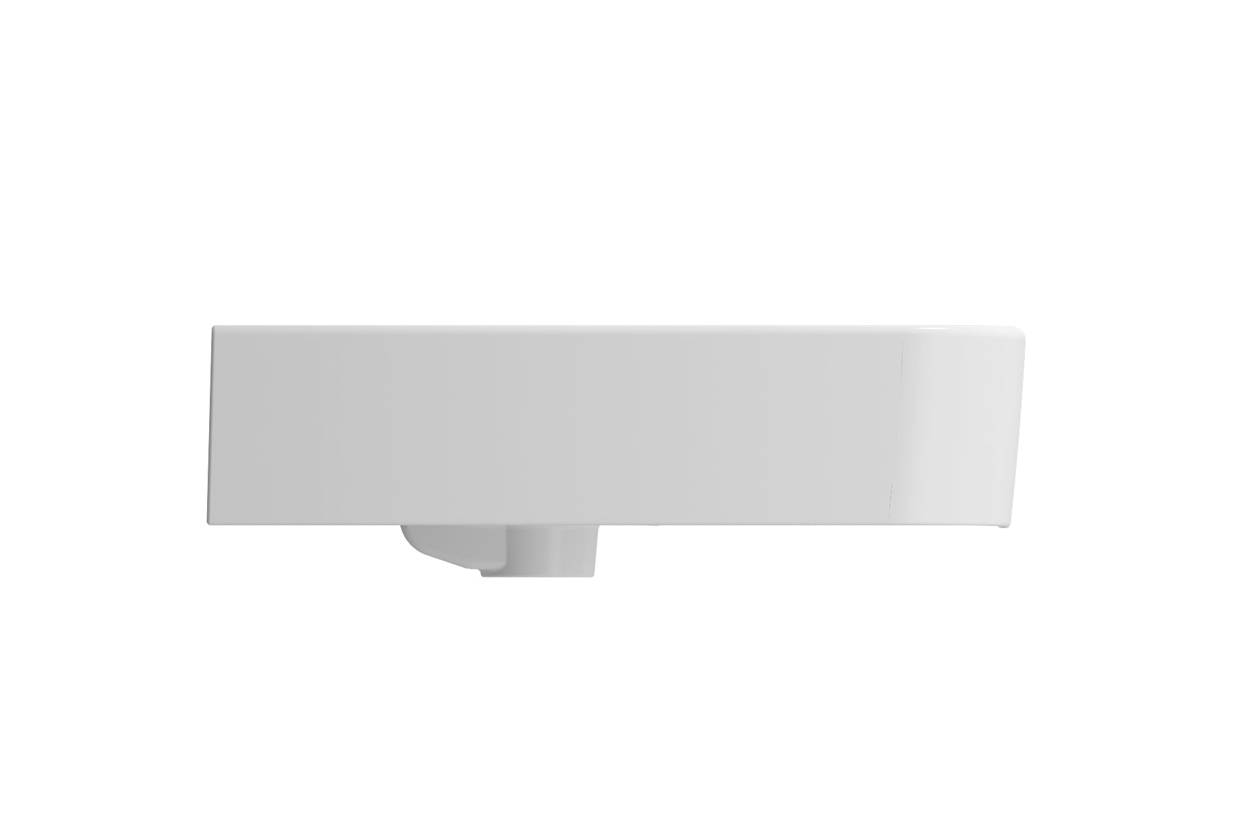 BOCCHI Parma 26" Rectangle Wallmount Fireclay Bathroom Sink, Matte White, 3 Faucet Hole, 1123-002-0127
